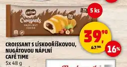Penny Market CROISSANT S LÍSKOOŘÍŠKOVOU, NUGÁTOVOU NÁPLNÍ CAFÉ TIME nabídka