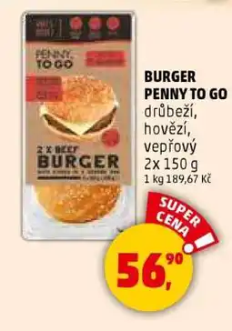 Penny Market BURGER PENNY TO GO nabídka