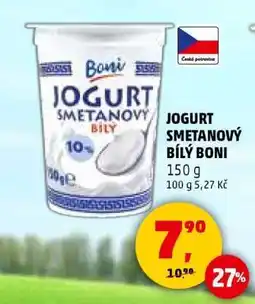Penny Market JOGURT SMETANOVÝ BÍLÝ BONI nabídka