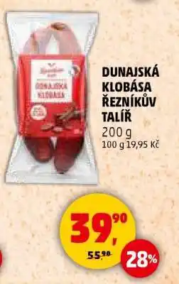 Penny Market DUNAJSKÁ KLOBÁSA ŘEZNÍKŮV TALÍŘ nabídka