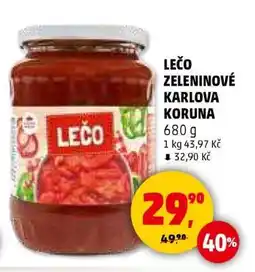 Penny Market LEČO ZELENINOVÉ KARLOVA KORUNA nabídka