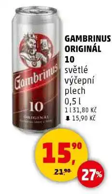 Penny Market Gambrinus Originál 10 nabídka
