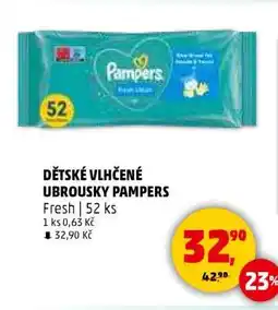 Penny Market DĚTSKÉ VLHČENÉ UBROUSKY PAMPERS nabídka