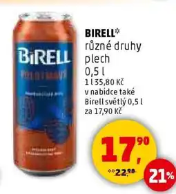 Penny Market Birell různé druhy plech 0,5 l nabídka