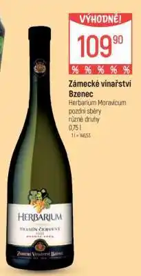 Globus Zámecké vinařství Bzenec nabídka