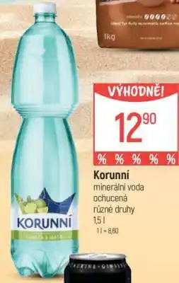 Globus KORUNNÍ Minerální voda ochucená nabídka