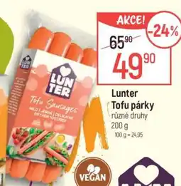 Globus Lunter TOFU PÁRKY nabídka