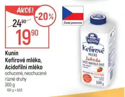Globus Kunin Kefírové mléko, Acidofilní mléko nabídka