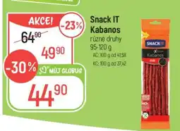 Globus SNACK IT Kabanos nabídka