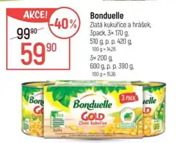 Globus Bonduelle Zlatá kukuřice a hrášek, 3pack nabídka