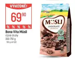Globus Bona vita Müsli nabídka