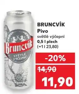 Kaufland BRUNCVÍK Pivo světlé výčepní nabídka