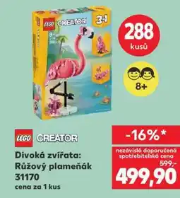 Kaufland LEGO CREATOR Divoká zvířata: Růžový plameňák 31170 nabídka