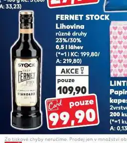 Kaufland Fernet stock nabídka
