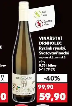 Kaufland Vinařství drnholec svatovavřinecké nabídka