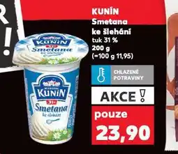 Kaufland Kunín smetana ke šlehání 31% nabídka