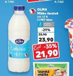 Kaufland Olma čerstvé mléko 1,5% nabídka