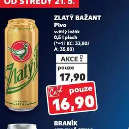 Kaufland Pivo zlatý bažant nabídka