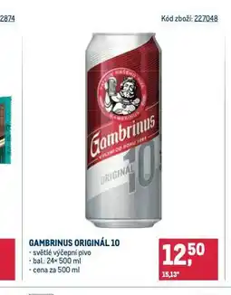Makro Pivo gambrinus originál nabídka