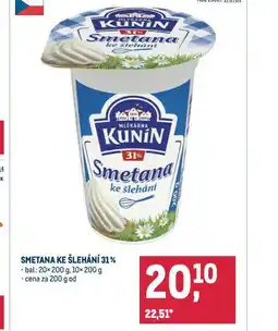 Makro Kunín smetana ke šlehání 31% nabídka