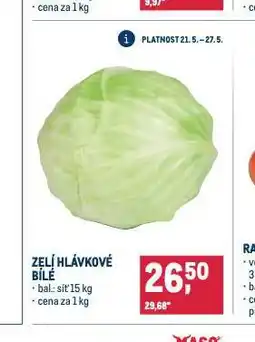 Makro Zelí hlávkové bílé nabídka
