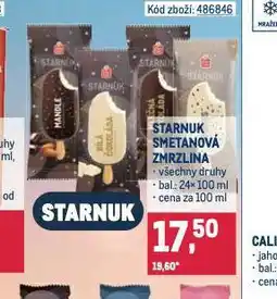 Makro Starnuk smetanová zmrzlina nabídka