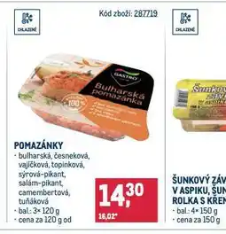 Makro Pomazánky nabídka