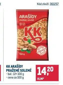 Makro Kk arašídy pražené solené nabídka