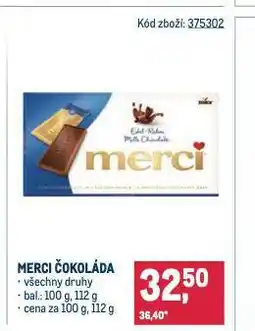 Makro Merci čokoláda nabídka