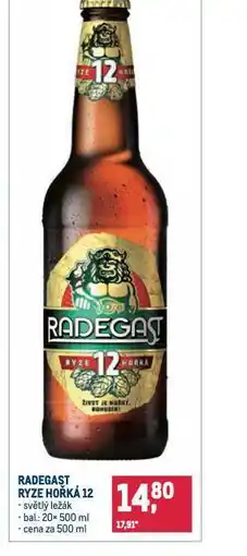 Makro Pivo radegast ryze hořká 12 nabídka