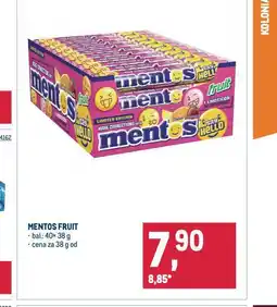 Makro Mentos fruit nabídka