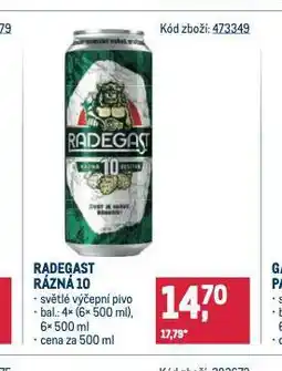 Makro Pivo radegast rázná 10 nabídka