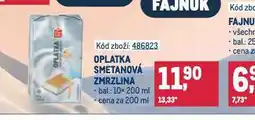 Makro Oplatka smetanová zmrzlina nabídka