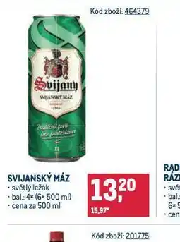 Makro Pivo svijanský máz nabídka