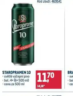 Makro Pivo staropramen 10 nabídka