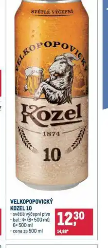 Makro Pivo velkopopovický kozel 10 nabídka