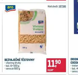 Makro Bezvaječné těstoviny nabídka