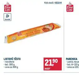 Makro Listové těsto nabídka