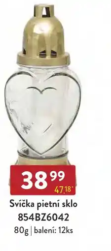 Astur&Qanto Svíčka pietní sklo 854BZ6042 nabídka