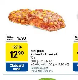Tesco Mini pizza šunková s kukuřicí nabídka