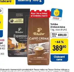 Tesco Tchibo zrnková káva nabídka