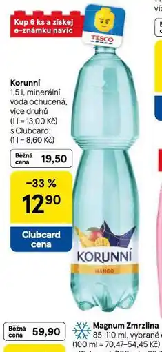 Tesco Korunní ochucená nabídka