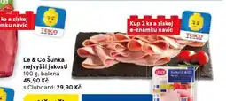 Tesco Le & co šunka nejvyšší jakosti nabídka
