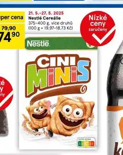 Tesco Nestlé cereálie nabídka