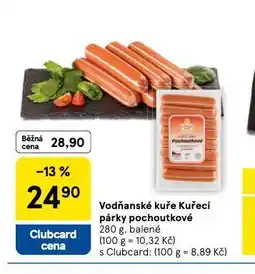 Tesco Kuřecí párky pochoutkové nabídka