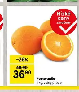 Tesco Pomeranče nabídka