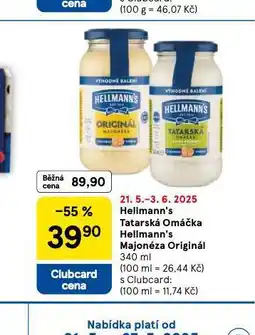 Tesco Hellmann´s tatarská omáčka, majonéza nabídka
