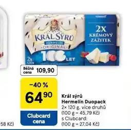 Tesco Král sýrů hermelín duopack nabídka