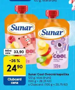 Tesco Sunar cool ovocná kapsička nabídka