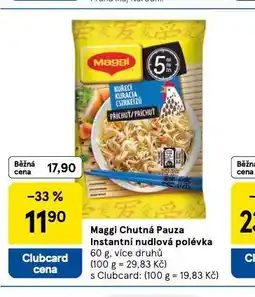 Tesco Maggi chutná pauza instantní nudlová polévka nabídka